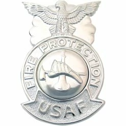 Deals ✔️ Ira Green, Inc Air Force Fire Protection Shield Duty Badge, Mirror Finish, Regular Size ⭐