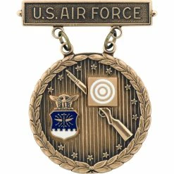Promo ❤️ Ira Green, Inc Air Force Bronze Excellence Competition Rifleman With Wreath Large Badge 🛒