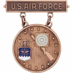 Outlet ⌛ Ira Green, Inc Air Force Excellence Competition Rifleman Bronze Large Badge Pin-On (ABU) 👏