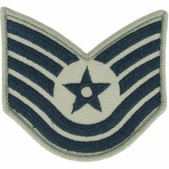 Outlet 💯 Exchange Select Air Force Rank TSgt E-6 Subdued Large (ABU) 🔔